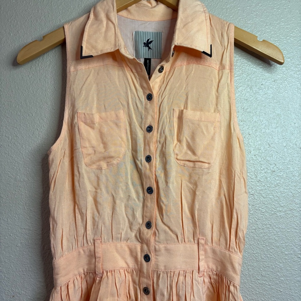 NWT One Teaspoon Toucan Zephyr Romper Sleeveless Shirt Style Size S Tropical Hem - Picture 10 of 16